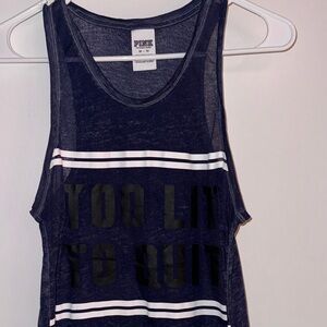 PINK Victoria's Secret Navy Graphic Tank